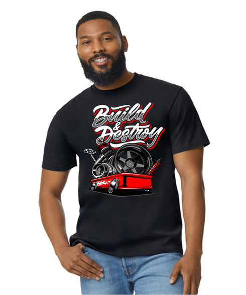JDM T-Shirt Japanese Modified Automotive Street Drift Drag Race Car Build Destroy 02